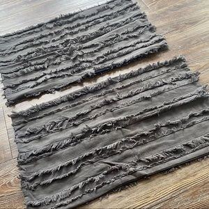 Grey Shaggy Pillow Case Set